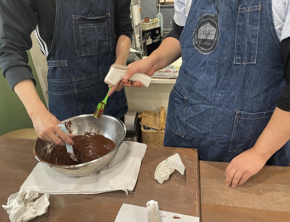 クラフトチョコ作りの様子